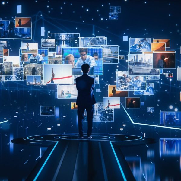 Virtual,Reality,Internet,Interface:,Asian,Businessman,Uses,Smartphone,In,3d Virtual,Reality,Internet,Interface:,Asian,Businessman,Uses,Smartphone,In,3d